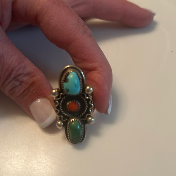 Triple Stone Navajo Ring